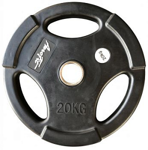 Олимпийский обрезиненный диск Aerofit 20 кг, черный матовый | Aerofit Professional | aerofit-russia.ru
