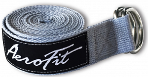 Ремень для йоги Aerofit, серый | Aerofit Professional | aerofit-russia.ru